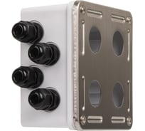 Индустриальный корпус настенной розетки 4 порта, металлик NIKOMAX NMC-MB4P-IS-MT