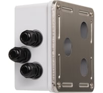 Индустриальный корпус настенной розетки 3 порта, металлик NIKOMAX NMC-MB3P-IS-MT