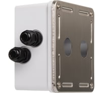 Индустриальный корпус настенной розетки 2 порта, металлик NIKOMAX NMC-MB2P-IS-MT