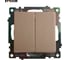 2-клавишный переключатель (механизм) STEKKER gls10-7107-02, 250v, 10а, серия катрин, шампань, 49169 9