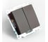 2-клавишный переключатель (механизм) STEKKER gls10-7107-04, 250v, 10а, серия катрин, шоколад, 49170 10