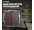2-клавишный переключатель (механизм) STEKKER gls10-7107-04, 250v, 10а, серия катрин, шоколад, 49170 2