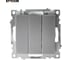 3-клавишный выключатель (механизм) STEKKER gls10-7108-03, 250v, 10а, серия катрин, серебро, 49173 8