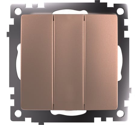 Выключатель 3-клавишный STEKKER механизм, gls10-7108-02, 250v, 10а, серия катрин, шампань, 49174