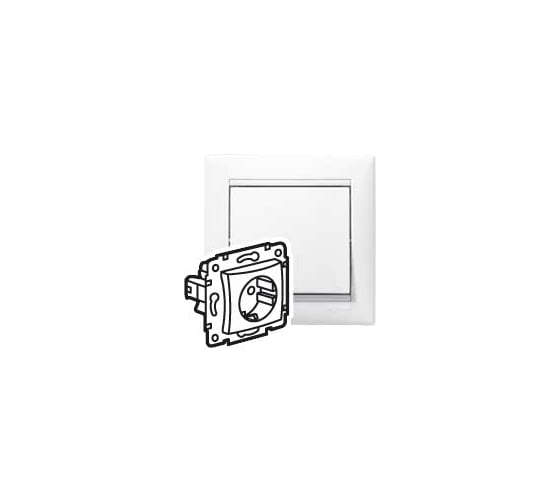 Розетка Legrand с заземлением Legrand Valena со шторками 16А 250В винтовые зажимы белый 694269