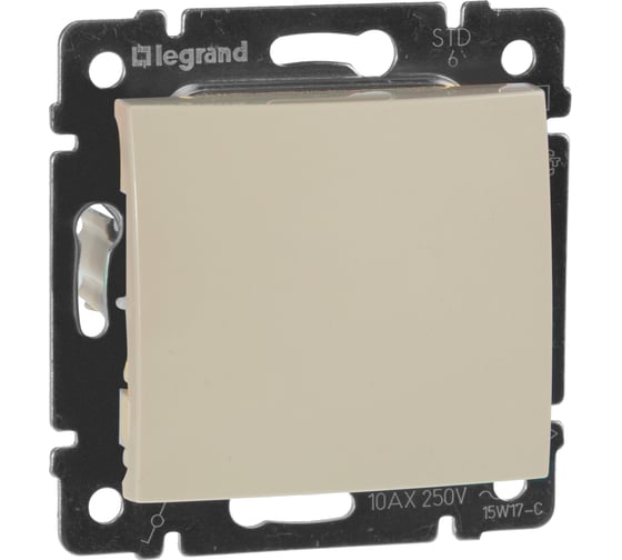 Переключатель Legrand DIY Valena Крем 1-клавишный 695602