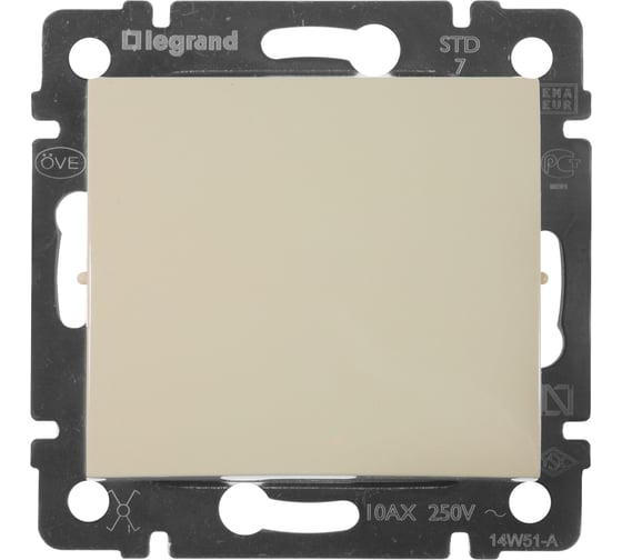 Перекрестный переключатель Legrand DIY Valena Крем 1-клавишный 695608 1