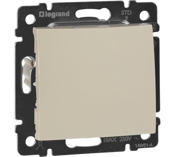 Перекрестный переключатель Legrand DIY Valena Крем 1-клавишный 695608