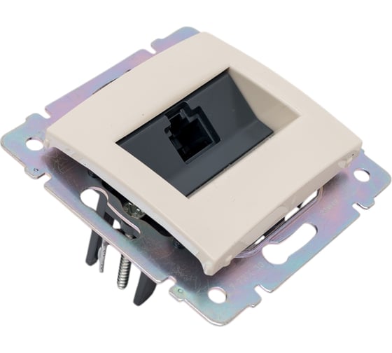 Розетка Legrand компьютерная RJ45 категория 5e UTP Legrand Valena с захватами слоновая кость 695624