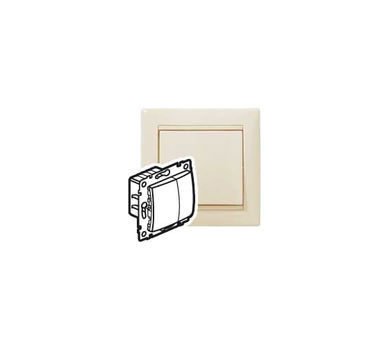 Нажимной светорегулятор Legrand DIY Valena Крем 40-600W 695629 1