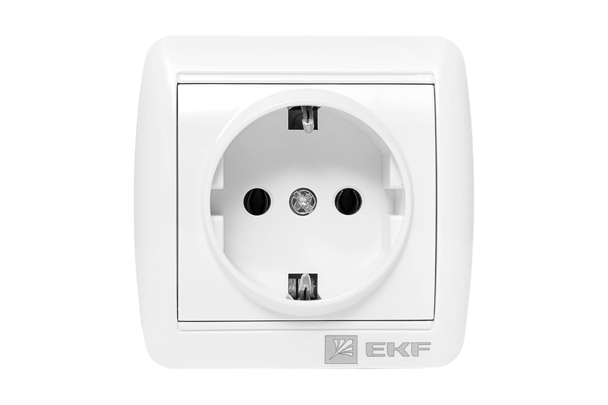1-местная розетка EKF Владивосток 16А с заземлением IP44 EQR16-029-30 ...