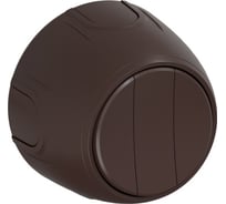 Накладной наружный тройной выключатель OneKeyElectro Rotondo, цвет коричневый. 7700858