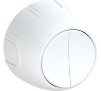 Накладной наружный двойной выключатель OneKeyElectro Rotondo, цвет белый. 7700851