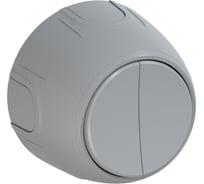 Накладной наружный двойной выключатель OneKeyElectro Rotondo, цвет серый. 7700854
