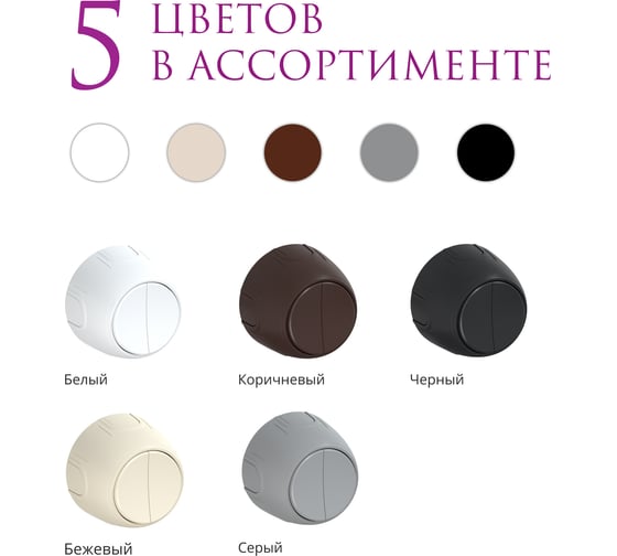 Накладной наружный двойной выключатель OneKeyElectro Rotondo, цвет черный. 7700855