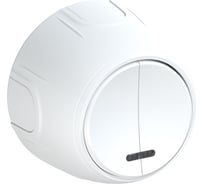 Накладной наружный двойной выключатель OneKeyElectro Rotondo с подсветкой, цвет белый. 7700866