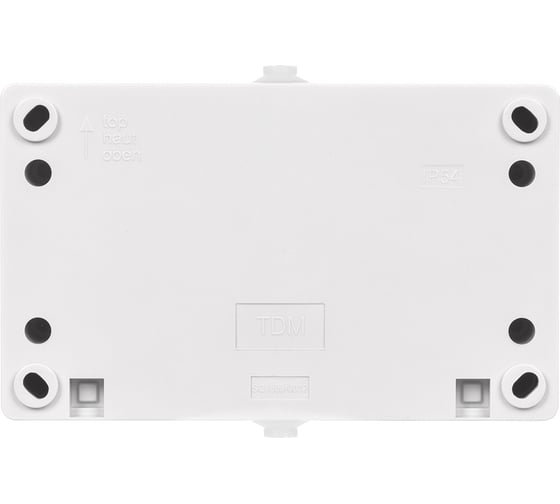 Горизонтальный блок TDM ELECTRIC Вуокса выключатель 2-кл + розетка 2П+З с защитной шторкой, белый SQ1803-1012
