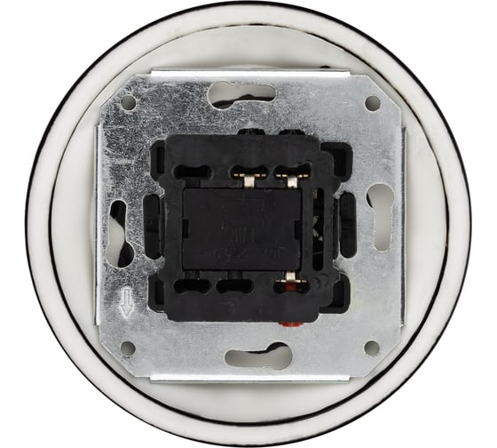 Выключатель скрытой установки TDM ELECTRIC фарфоровый, поворотный, с ручкой бантик, 10А, черный «Болонь» SQ1820-0212