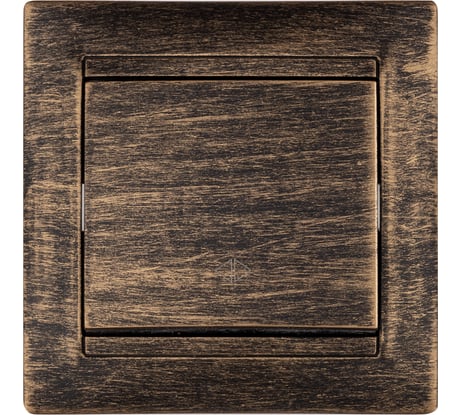 Перекрестный выключатель 1-клавишный TDM ELECTRIC 10А, старинная бронза, серия "Лама" SQ1815-0770