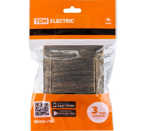 1-клавишный перекрестный выключатель TDM ELECTRIC 10А старинная бронза Лама SQ1815-0770