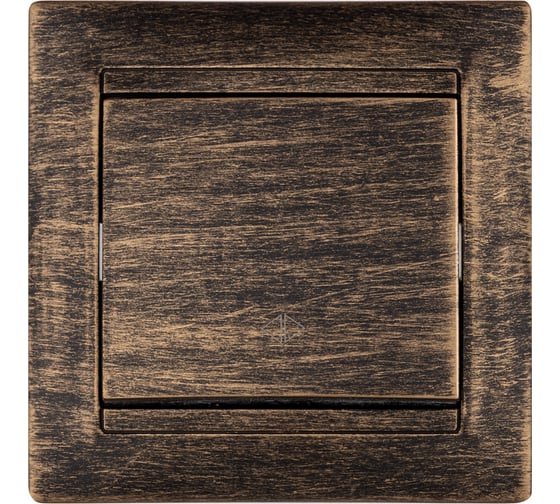 Перекрестный выключатель 1-клавишный TDM ELECTRIC 10А, старинная бронза, серия "Лама" SQ1815-0770 1