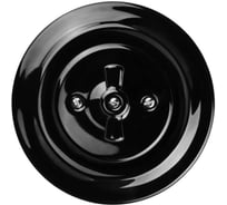 Фарфоровый поворотный перекрестный выключатель TDM ELECTRIC скрытой установки с ручкой (бантик) 10А черный Болонь SQ1820-0215