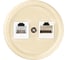 Розетка телефонная RJ11 + компьютерная RJ45 TDM ELECTRIC слоновая кость «Болонь» SQ1820-0352 1