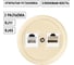 Розетка телефонная RJ11 + компьютерная RJ45 TDM ELECTRIC слоновая кость «Болонь» SQ1820-0352 2