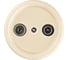 Проходная розетка TV+R TDM ELECTRIC слоновая кость «Болонь» SQ1820-0356 1