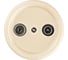 Проходная розетка TV+R TDM ELECTRIC слоновая кость «Болонь» SQ1820-0356 1