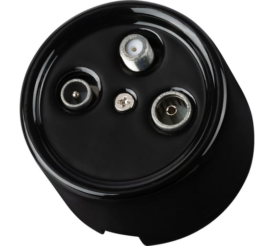 Оконечная розетка TV+R+SAT TDM ELECTRIC черная «Болонь» SQ1820-0257