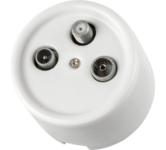 Проходная розетка TV+R+SAT TDM ELECTRIC белая «Болонь» SQ1820-0058