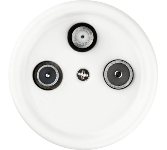 Проходная розетка TV+R+SAT TDM ELECTRIC белая «Болонь» SQ1820-0058