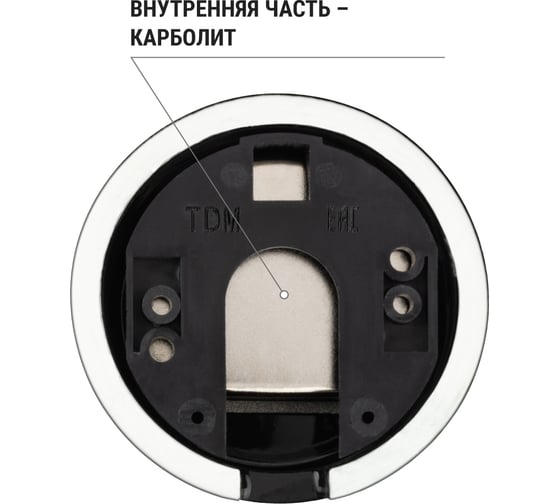Проходная розетка TV+R TDM ELECTRIC черная «Болонь» SQ1820-0256