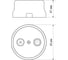 Проходная розетка TV+R TDM ELECTRIC черная «Болонь» SQ1820-0256 3