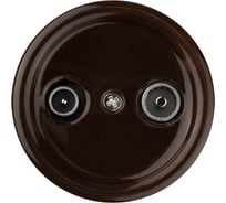 Оконечная розетка TV+R TDM ELECTRIC коричневая «Болонь» SQ1820-0455