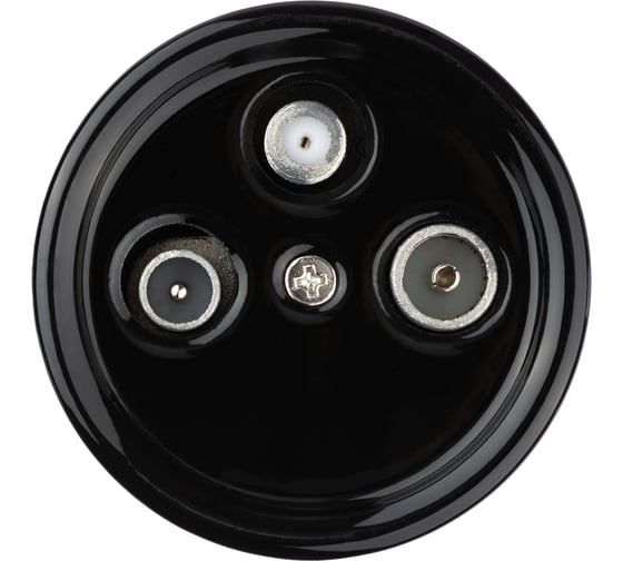 Проходная розетка TV+R+SAT TDM ELECTRIC черная «Болонь» SQ1820-0258
