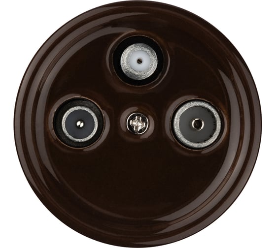 Проходная розетка TV+R+SAT TDM ELECTRIC коричневая «Болонь» SQ1820-0458