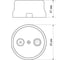 Проходная розетка TV+R TDM ELECTRIC коричневая «Болонь» SQ1820-0456 3