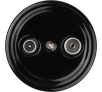 Оконечная розетка TV+R TDM ELECTRIC черная «Болонь» SQ1820-0255