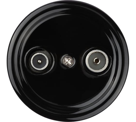 Оконечная розетка TV+R TDM ELECTRIC черная «Болонь» SQ1820-0255