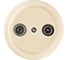 Оконечная розетка TV+R TDM ELECTRIC слоновая кость «Болонь» SQ1820-0355 1