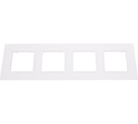 Рамка для розеток и выключателей ЭРА Elegance 14501401 Classic, на 4 поста, белый Б0060586