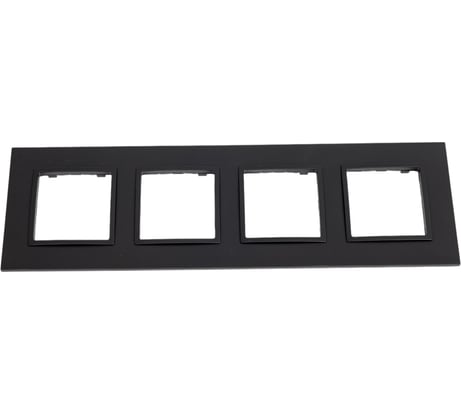 Рамка для розеток и выключателей ЭРА Elegance 14501405 Classic, на 4 поста, антрацит Б0060590