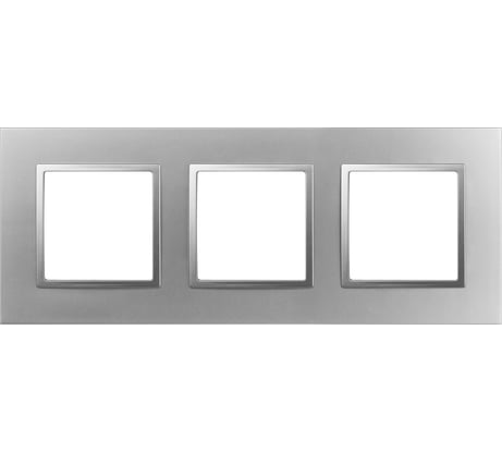 Рамка для розеток и выключателей ЭРА Elegance 14501303 Classic, на 3 поста, алюминий Б0060583