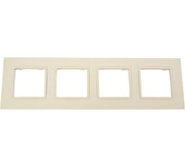 Рамка для розеток и выключателей ЭРА Elegance 14501402 Classic, на 4 поста, слоновая кость Б0060587