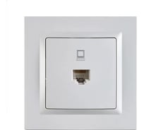 Компьютерная розетка Econ Камелия RJ45 белая K020
