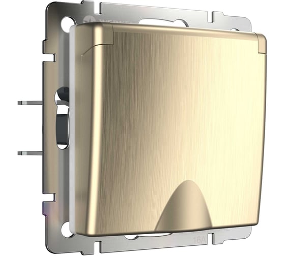 Розетка WERKEL WL10 SKGSC 01 IP44 влагозащ. с зазем. с защит. крышкой a035621