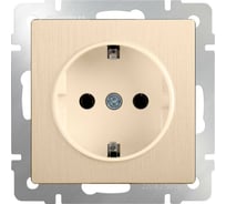 Розетка WERKEL WL10 SKG 01 IP20 с заземлением шампань рифленый a035618