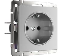 Розетка WERKEL WL06-SKG-01-IP20 с заземлением серебро a029828